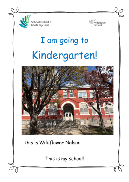 Image of the cover page of a social story for kindergarten families and students